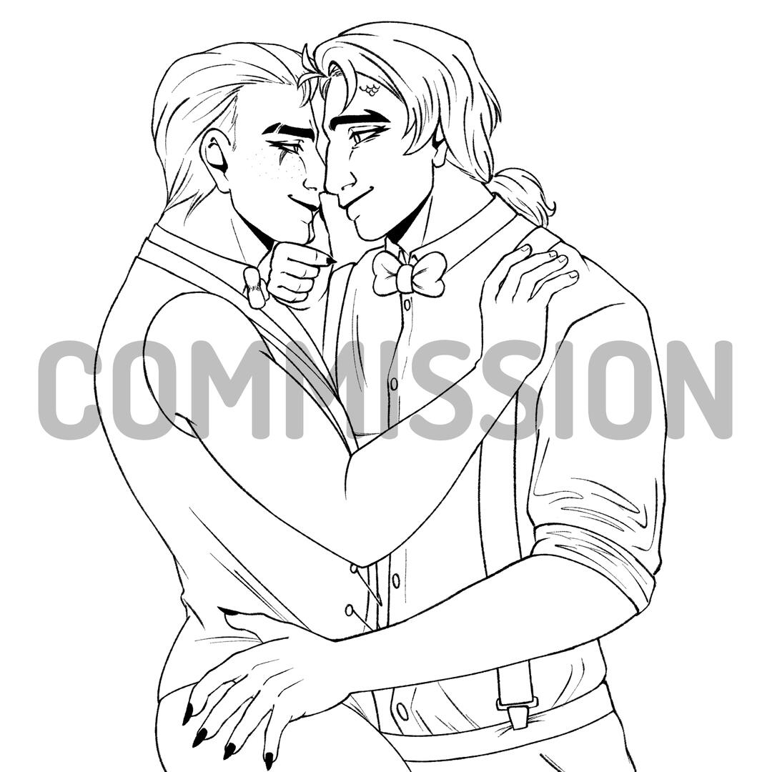 COMMISSION | Marlon and Echo, Popcorn Teeth