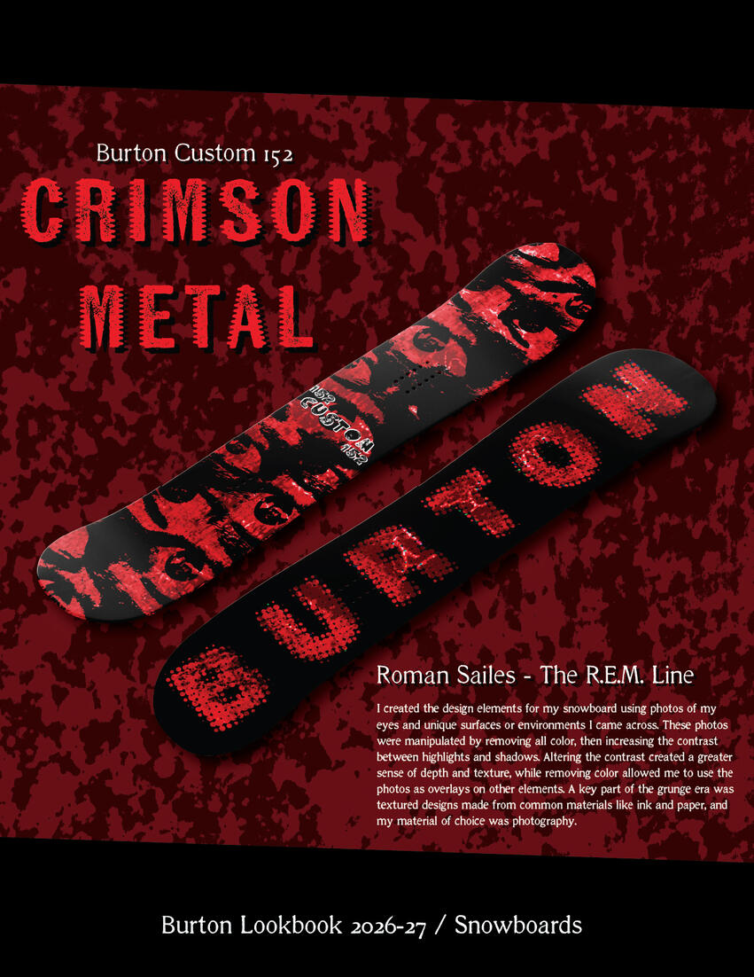 Crimson Metal Snowboard, Left Page